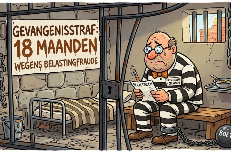 wegens belastingfraude veroordeeld tot een gevangenisstraf van 18 maanden