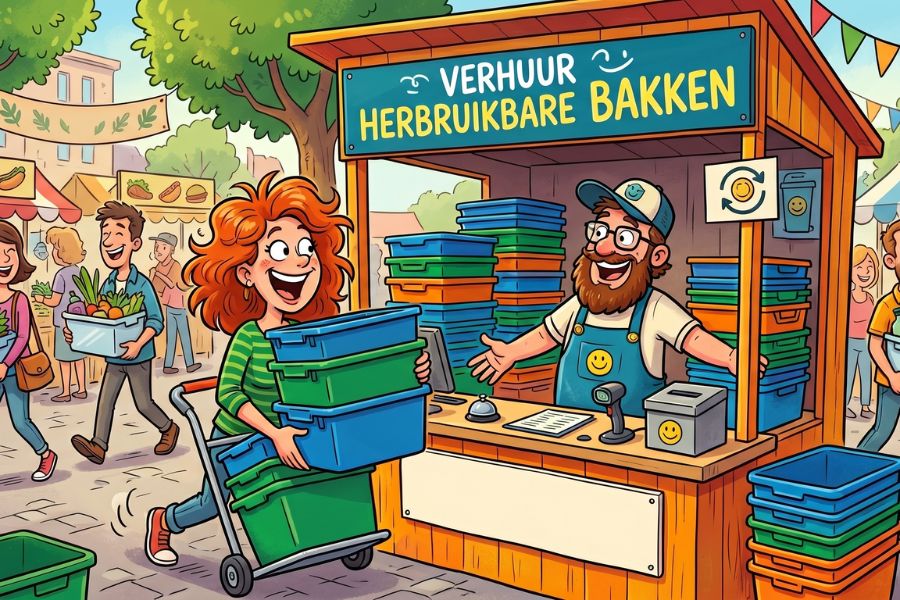 verhuur herbruikbare bakken