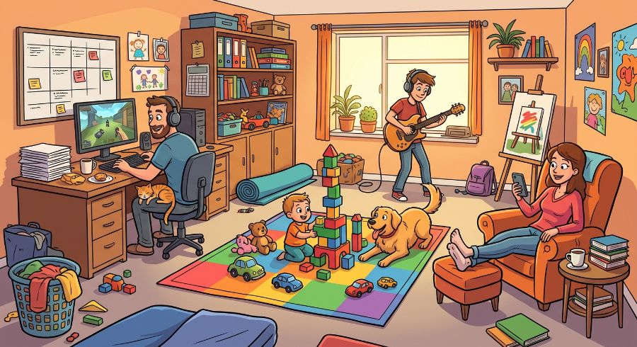 woongebruik van werkkamer in woning